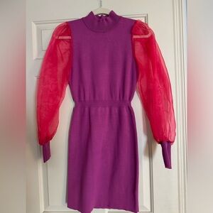 Flat White pink & purple dress